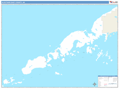 Aleutians East Borough (County), AK Digital Map Color Cast Style